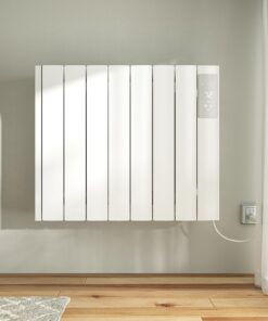 BREEZEHEAT 1500w Convection Panel Heater-Portable Electric Heaters, Plug-in Wall Heaters for Indoor Use, Fanless Ultra Quiet, Wall Mount Space Heater w/Remote Control, LED Display, Timer (White)