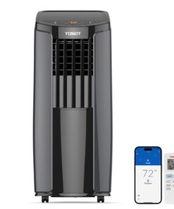 TOSOT 10,200BTU (6,200 BTU SACC) Portable Air Conditioner, Smart Wifi Control, AC Unit with Dehumidifier, Fan, Window Kit for Easy Installation, Cool Rooms Up to 400 Square Feet, Shiny Series