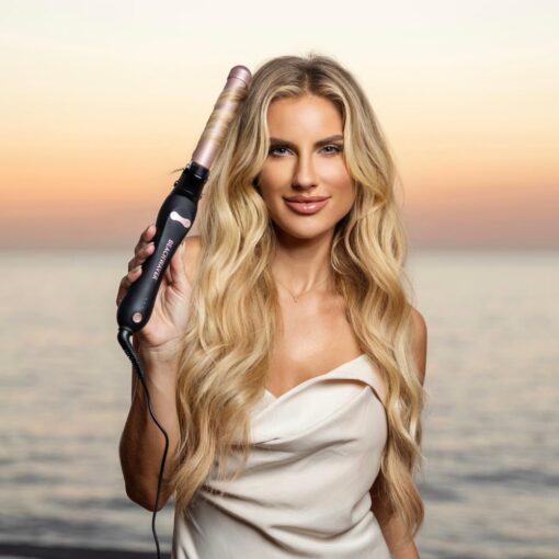 The Beachwaver Co. Multi Barrel Beachwaver - Pink Rosegold | Professional Ceramic Rotating Curling Iron w/ 3 Attachments | Adjustable Heat, Ergonomic Handle, Travel-Friendly | B-Series (BWIB3N11136) - Image 3