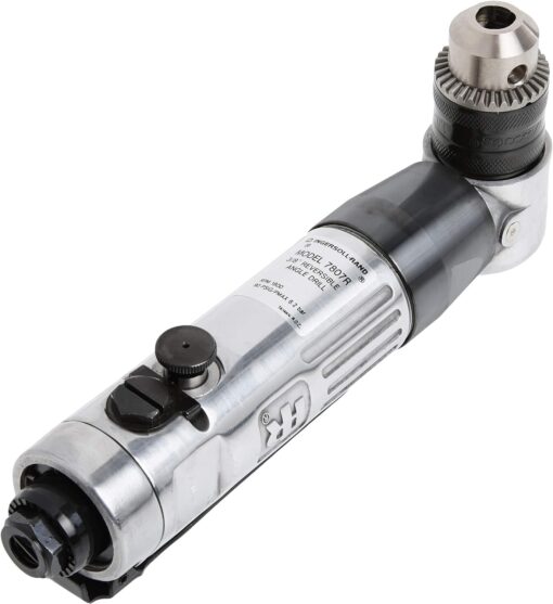 Ingersoll Rand 7807R 3/8” Reversible Air Angle Drill, Standard Duty, 1800 RPM, Quiet, Durable Jacobs Multi-Craft Chuck, Grease Plug - Image 5