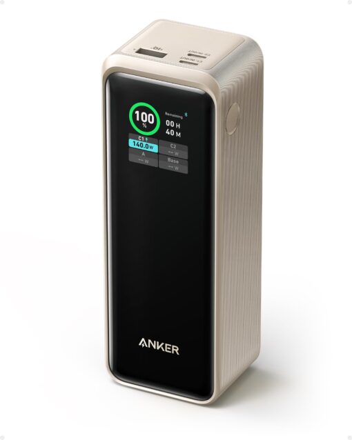 Anker Prime Power Bank, 27,650mAh 3-Port 250W Portable Charger for Travel, TSA-Approved, Smart App, for MacBook Pro/Air, iPhone 16/15/14 Series, Samsung, Laptops, and More (Charging Base Not Included)