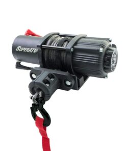 SuperATV Black Ops 3500 LB Winch Kit For UTV/ATV | Waterproof Seals And Solenoid | 12 Volt Winch | 1.2 HP Motor | 166:1 Gear Ratio