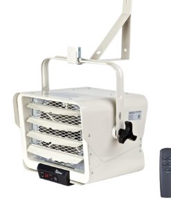 DR. INFRARED HEATER NEW Upgraded DR-975 7500-Watt 240-Volt Hardwired Shop Garage Electric Heater, Wall/Ceiling Mounted with Remote Controlled Thermostat White