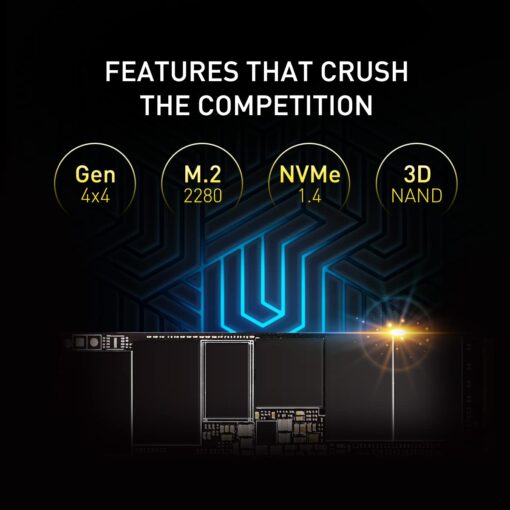 Silicon Power 2TB XS70 Nvme PCIe Gen4 M.2 2280 SSD R/W Up to 7,300/6,800 MB/s, DRAM Cache, with Built-in PS5 Heatsink, Compatible with PlayStation 5 (SP02KGBP44XS7005) - Image 2