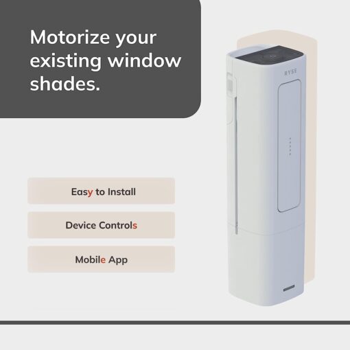 RYSE SmartShade + BatteryPack | Smart Home Smart Shades with Remote | Turn Your Current Shades into SmartShades | Smart Home Smart Blinds Motorized Window Shades (SmartShade + Wireless Battery Pack) - Image 2