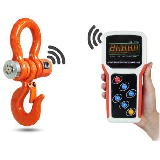 MXBAOHENG 3T Wireless Crane Digital Hoist Scale Rechargeable Hanging Scale w/Remote Control 3000kg/6600lb