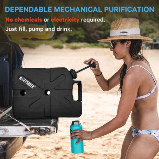 Lifesaver Jerrycan Water Purifier - Military Spec, Heavy Duty Water Purifier for Overlanding, Camping, Hiking, Emergency Preparedness and Survival Kit (Black) - Image 2
