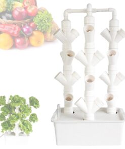 QZQHNYJ 16/24-Holes Hydroponics Growing System Vertical Garden Planter Indoor Smart Garden Kit with Pump and Movable Water Tank for Gardening Lover,24holes