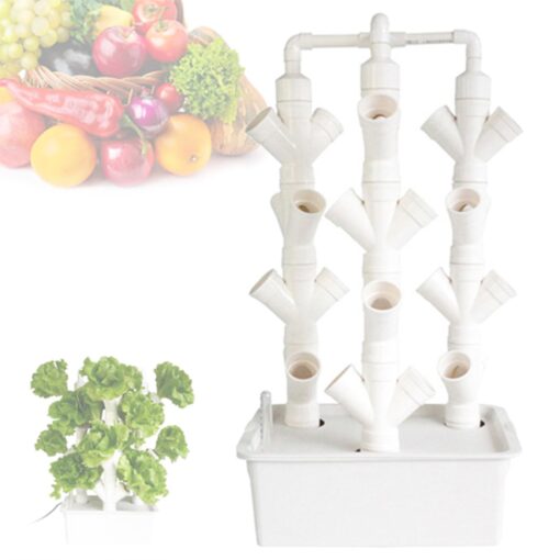 QZQHNYJ 16/24-Holes Hydroponics Growing System Vertical Garden Planter Indoor Smart Garden Kit with Pump and Movable Water Tank for Gardening Lover,24holes
