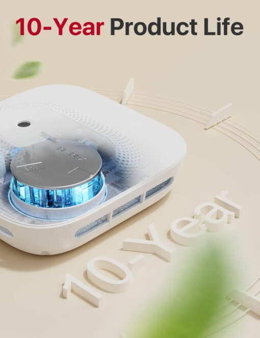 X-Sense Battery Powered Combination Smoke and Carbon Monoxide Detector with Voice Location, Wireless Interconnected Smoke Detector Carbon Monoxide Detector Combo, Model XP02-WR, 6-Pack - Image 4
