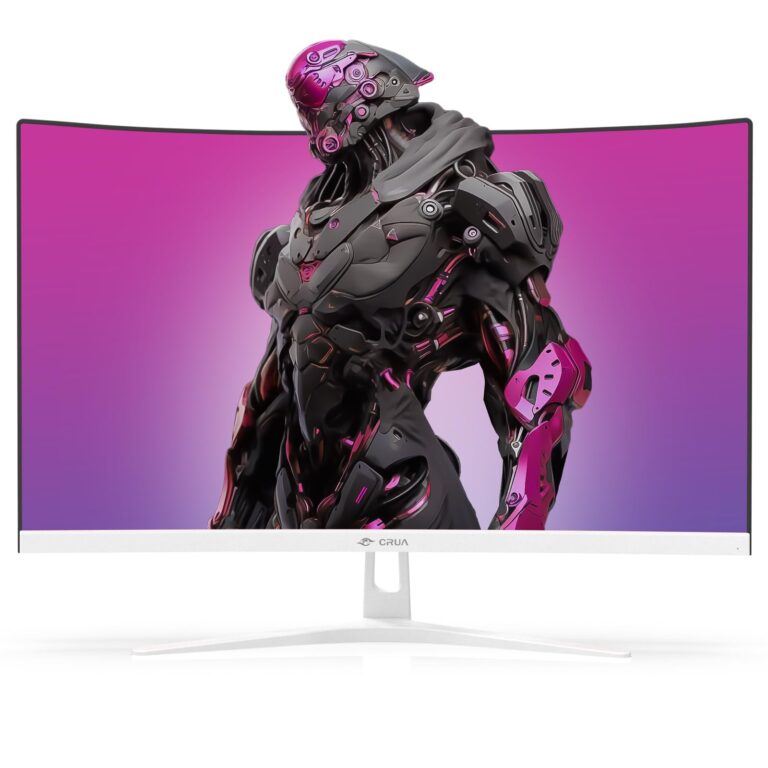 CRUA 27" Curved Gaming Monitor, FHD 1920x1080P, 165Hz/200Hz Computer Monitor, 1800R VA Screen, 120% sRGB, Support AMD FreeSync, Blue Light Filter, HDMI & DP, Wall Mount Install- White - Image 6