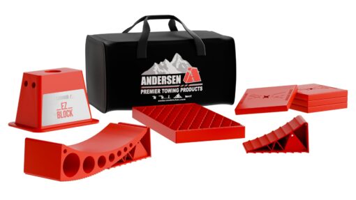 ANDERSEN HITCHES | RV and Trailer Accessories | Ultimate Trailer Gear Bag featuring the EZ Block | The Best Leveling System for RVs | 3603
