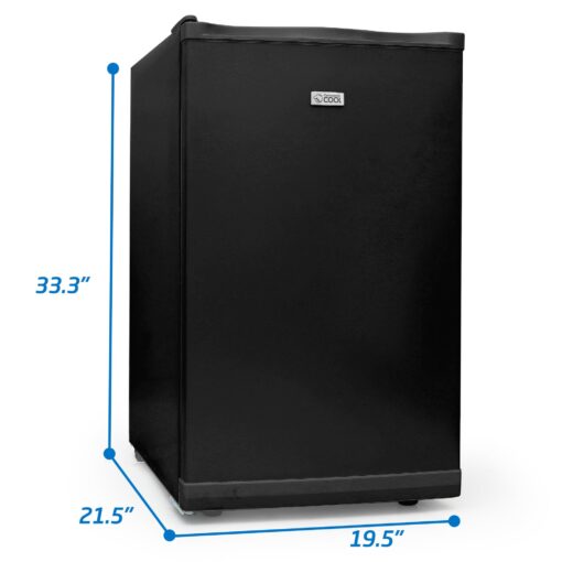 Commercial Cool Upright Freezer, Stand Up Freezer 2.8 Cu Ft with Reversible Door, Black - Image 7