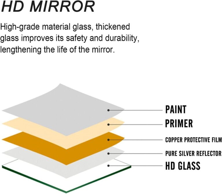 Eruner 45 Inch Round Mirror Large Circle Wall Mirror, Black Metal Frame Mirror Exprosion-Proof Mirror,Decorative Modern Vanity Mirror for Bathroom, Living Room,Entryway - Image 5