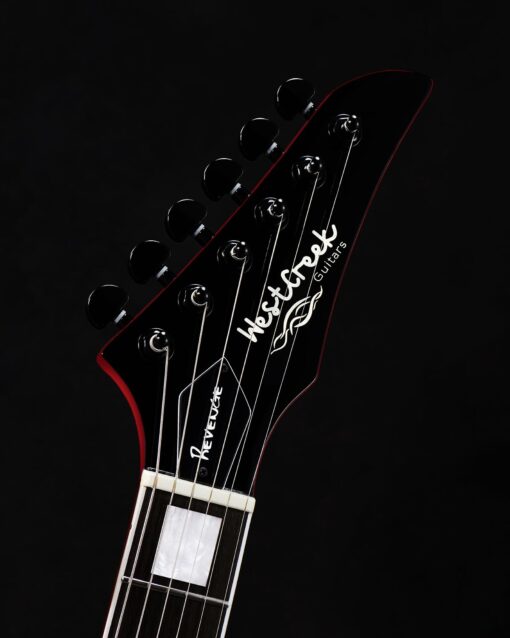 WestCreek Revenge Solid Body Electric Guitar, Heavy Metal Guitar, Right Handed, Heavy Metal Pickups, Rounded End Jumbo Frets, Bone nut, Rosewood Fretboard, Mahogany Body（Gradient Red） - Image 2