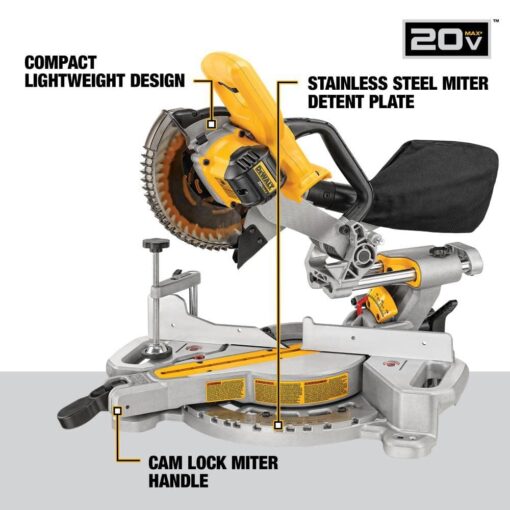 DEWALT 20V MAX 7-1/4-Inch Miter Saw, Tool Only, Cordless (DCS361B) - Image 8