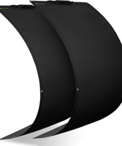 Topsolar 360W Semi-Flexible Monocrystalline Solar Panel Charger 2 * 180 Watt Off-Grid for RV Boat Cabin Van Car Uneven Surfaces