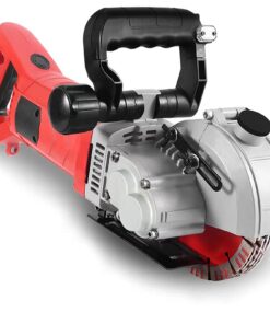 TIEKJOT 110 V Wall Chaser Groove Cutting Machine Electric Concrete Cutter 4800 W for Brick Grooving Slotting Power Masonry Saw With 5 Pcs 5 Inch Saw Blades Infrared Sighting and Dustproof