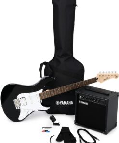 Yamaha GigMaker EG Electric Guitar Pack with Amplifier, Gig Bag, Tuner, Cable, Strap and Picks - Black