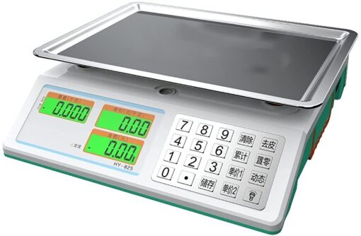 Digital Scales Food,Kitchen Food Scales Electronic Pricing Scale, Platform Scale, Double-sided Display, Supermarket Kitchen Small Platform Scale Commercial Electroni(Onecolor-Konkav platta 30kg