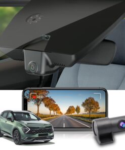 Fitcamx Front 4K+Rear 1080P Dash Cam Adapts for Kia Sportage 2023 2024 2025 (Part No#DW010/P1020/R2010), OEM Style, WiFi & APP, Dual HD Video, Loop Recording, G-Sensor, Easy to Use, 128GB Card