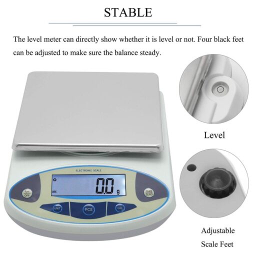 High-Precision Balance Electronic Scale, Laboratory Digital Scale with Display, Maximum Weighing: 5000g, Suitable for Laboratories - Image 4