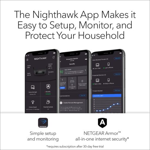 NETGEAR Nighthawk WiFi 6 Router (RAX120) 12-Stream Dual-Band Gigabit Router, AX6000 Wireless Speed (Up to 6 Gbps), Coverage Up to 3,500 sq.ft. and 30 Devices - Image 3