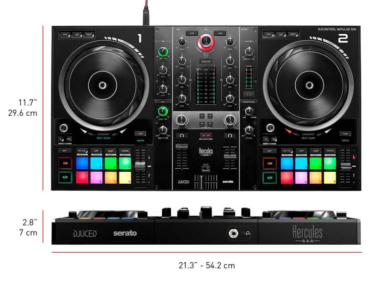 Hercules DJControl Inpulse 500: 2-deck USB DJ controller for Serato DJ and DJUCED (included) - Image 7