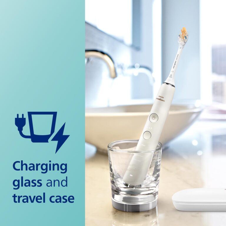 Philips Sonicare DiamondClean Smart 9300 Electric Toothbrush, Sonic Toothbrush with App, Pressure Sensor, Brush Head Detection, 4 Brushing Modes and 3 Intensity Levels, White, Model HX9903/05 - Image 3