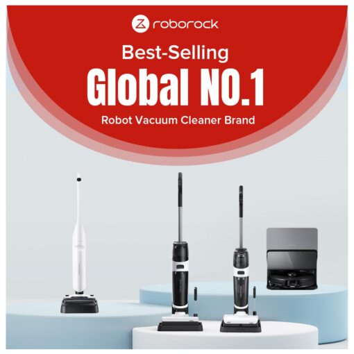 Roborock Flexi Lite Wet Dry Vacuum Cleaner Cordless, Lightweight Vacuum Mop with 17000 Pa Suction, 180° FlatReach Design, Self-Cleaning and Hot Air Dry Floor Cleaner for Mopping Hard Floors - Image 2