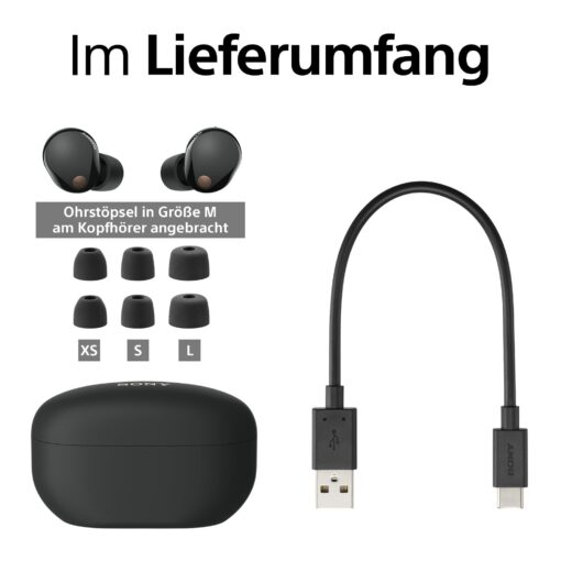 Sony WF-1000XM5 - The Best True Wireless Noise-Canceling Earbuds with Alexa Built-in, Bluetooth, in-Ear Headphones, Up to 24 Hours Battery, Quick Charge, IPX4 Rating, Works with iOS & Android - Black - Image 12