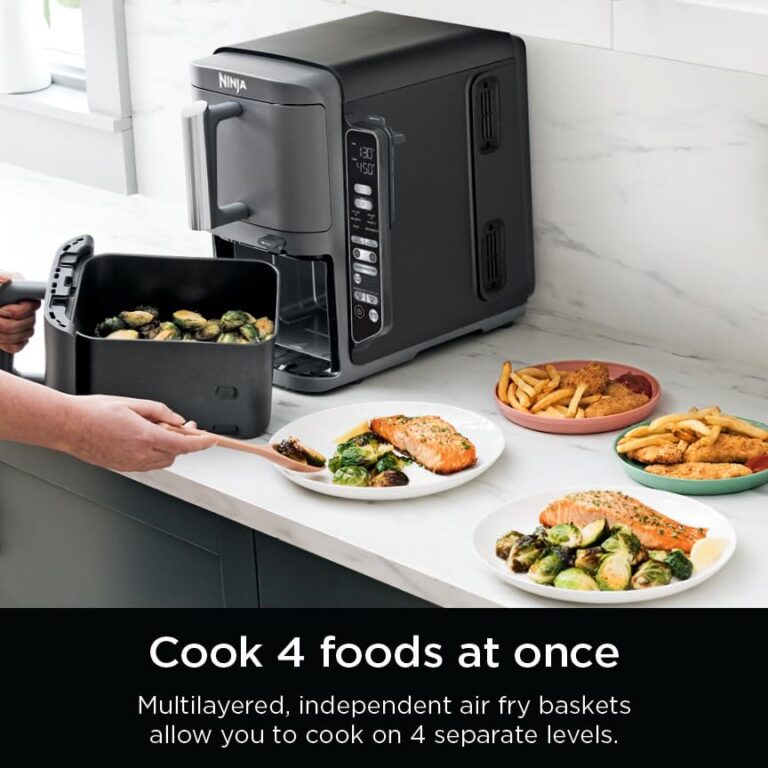 Ninja DoubleStack XL Smart 2-Basket Air Fryer, Smart Cook System, DoubleStack Technology Cook 4 Foods at Once, Space Saving Design, 10 QT, 6-in-1, Smart Finish & Match Cook, Air Fry, Broil, Bake SL451 - Image 15