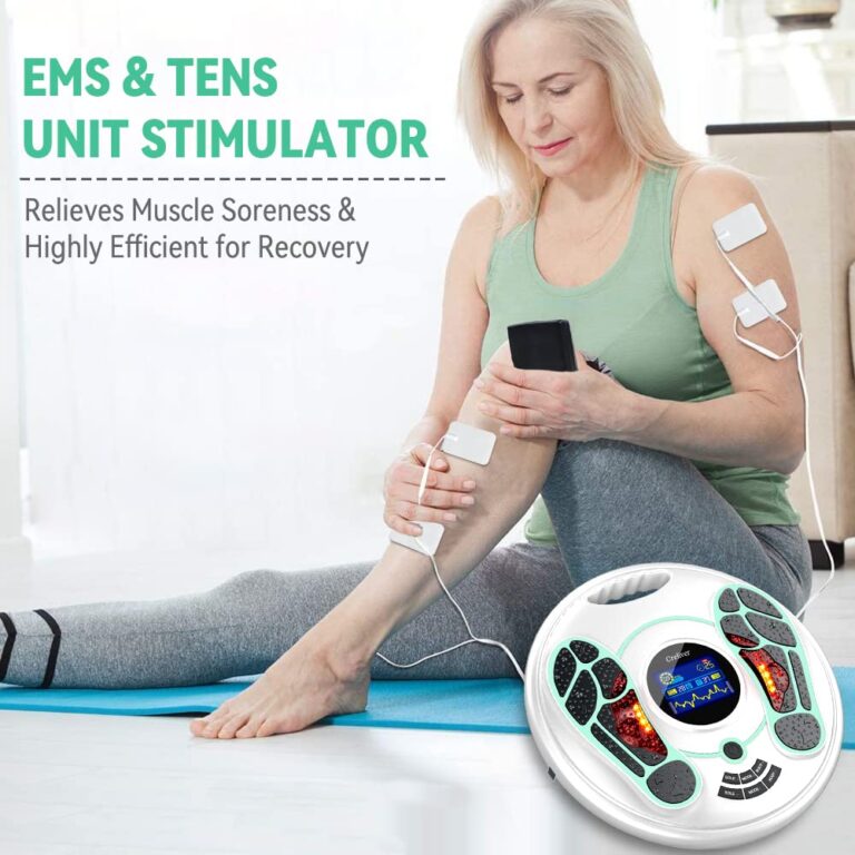 EMS & TENS Foot Circulation Stimulator, Improves Foot Blood Circulation, EMS Foot Massager for Neuropathy, Relieves Body Pains & Plantar Fasciitis, FSA & HSA Eligible TENS Unit for Feet Therapy - Image 7