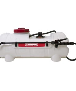 Chapin 97200E Made in the USA 15 Gallon ATV/UTV 12 Volt Mounted Spot Sprayer With 6 Inch Wide Mouth, High Performing 12 V Diaphragm Pump and Filtration System and 18 Inch Spray Wand, Translucent White