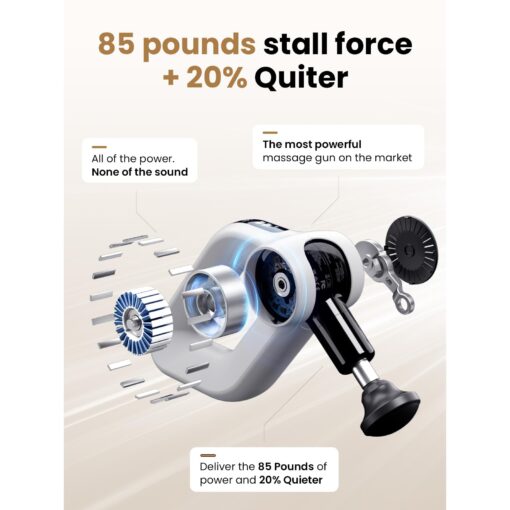 BOB AND BRAD D6 Pro Max Massage Gun with Metal Head, Deep Tissue Percussion with 16mm Amplitude, Professional Muscle Massager Gun for Athletes, Quiet Electric Handheld Massager, FSA and HSA Eligible - Image 7