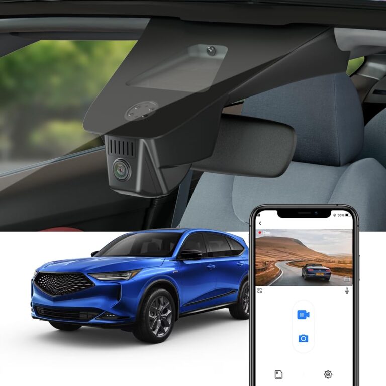 Fitcamx 4K Dash Cam Suitable for Acura MDX 2022 2023 2024 with Auto Dimming (4th Gen), OEM Factory Look, UHD 2160P Video, Built-in WiFi & APP, Loop Recording, G-Sensor, Easy to Install, 64GB Card
