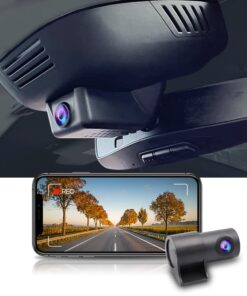 Fitcamx Front 4K+Rear 1080P Dash Cam Adapts for Volvo XC40 & XC40 Recharge B4 B5 T4 T5 P8 (Model B), OEM Look, Dual HD Video, Built-in WiFi & APP, Loop Recording, G-Sensor, Easy to Use, 128GB Card