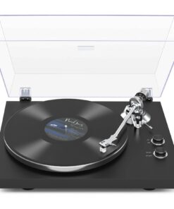 Turntables Belt-Drive Record Player with Wireless Output Connectivity, Vinyl Player Support 33&45 RPM Speed Phono Line USB Digital to PC Recording with Advanced Magnetic Cartridge&Counterweight Black