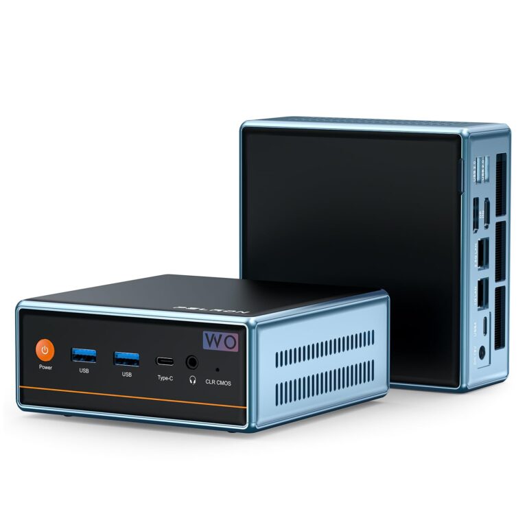 PELADN WO4 Mini PC, 16GB DDR5 4800MHz, 512GB NVME SSD | AMD Ryzen 9 6900HX (8C/16T up to 4.9Ghz), Desktop Computer, Triple Output/WiFi6/BT5.2/DP1.4/HDMI2.0/USB4.0