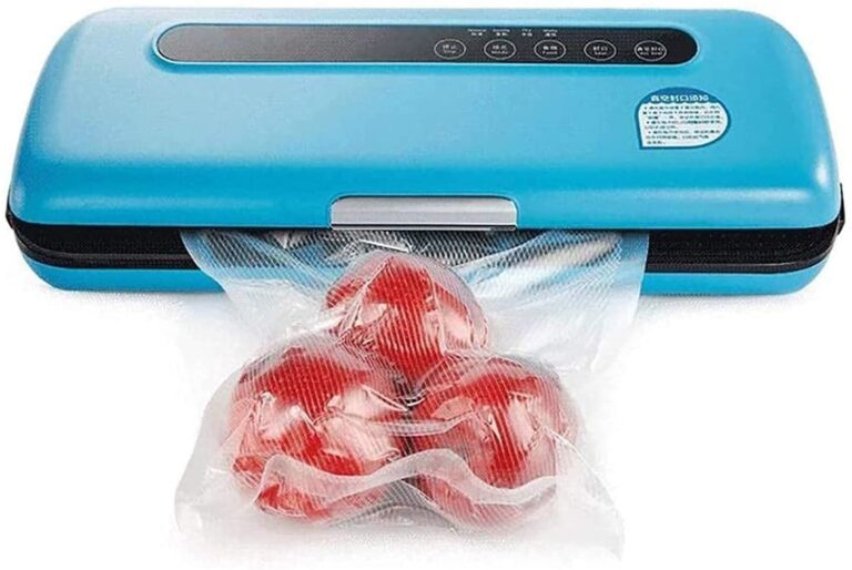 MIXIA Automatic Food Vacuum Sealer Machine, Blue Smart Heat Food Sealer with Air Sealing System For Food/Compact Design | Dry & Moist Food Modes