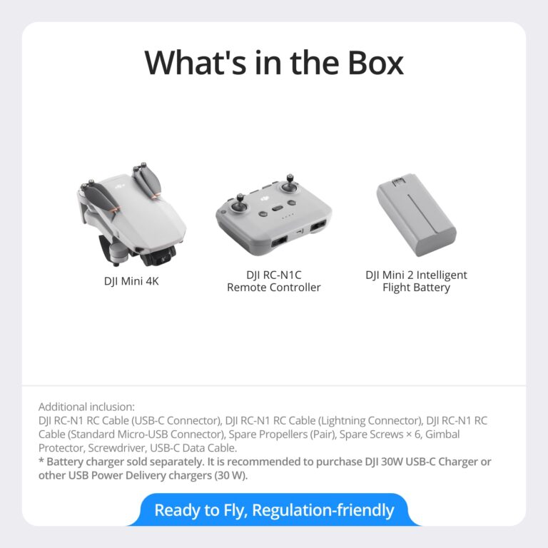 DJI Mini 4K, Drone with 4K UHD Camera for Adults, Under 249 g, 3-Axis Gimbal Stabilization, 10km Video Transmission, Auto Return, Wind Resistance, 1 Battery for 31-Min Max Flight Time, Intelligent Flight - Image 2