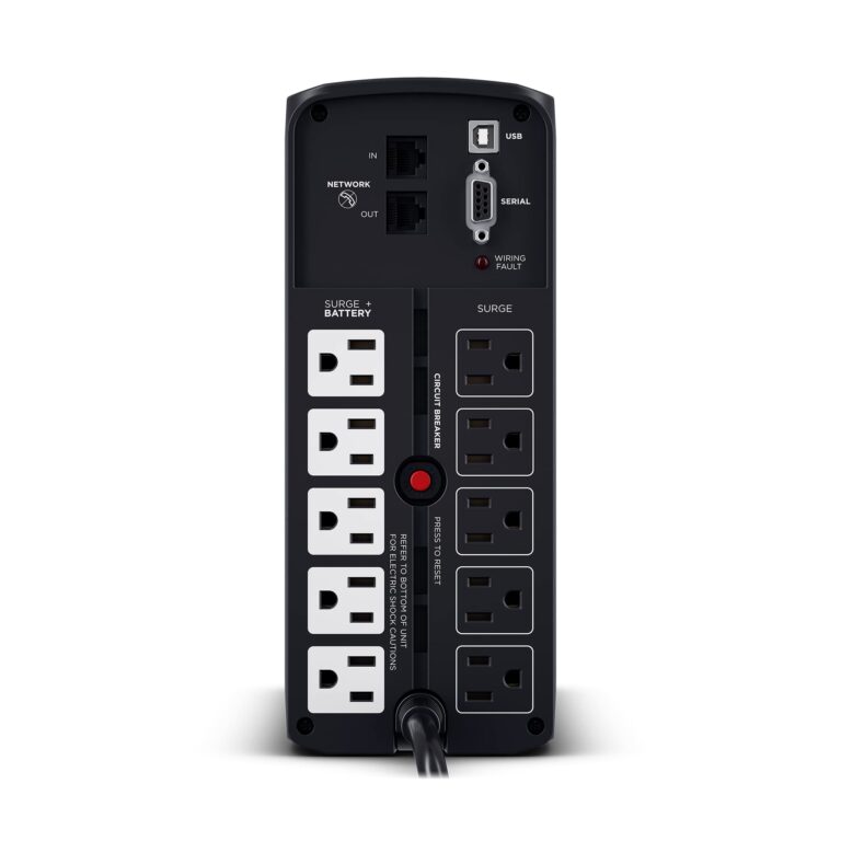 CyberPower CP850PFCLCD PFC Sinewave UPS System, 850VA/510W, 10 Outlets, AVR, Mini-Tower - Image 8