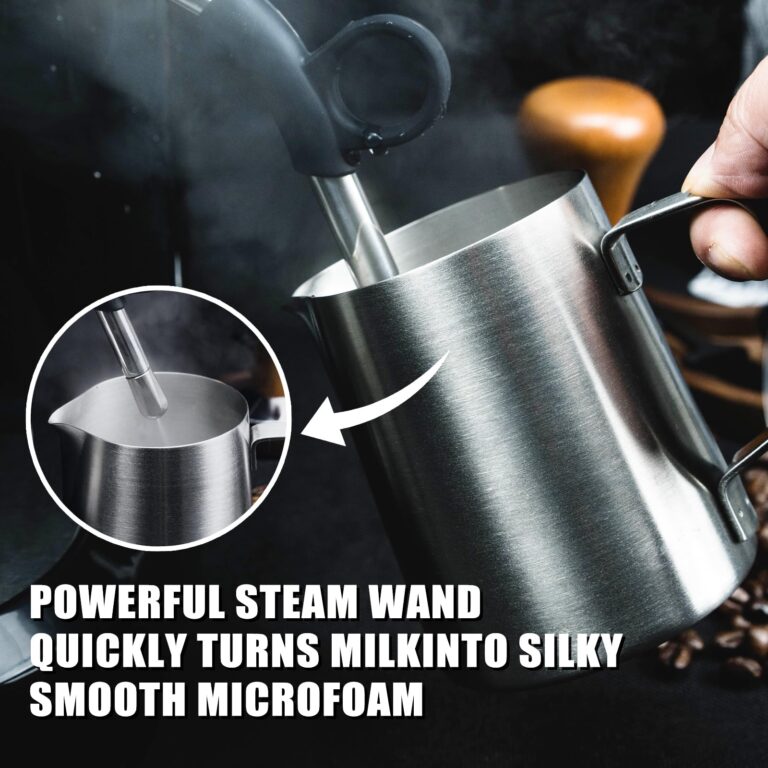 MIROX Espresso Machine 15 Bar, Coffee Maker With Milk Frother Steam Wand, Built-In Bean Grinder, Combo Cappuccino Machine with 70oz Removable Water Tank (ABS high-strength plastic shell) - Image 6