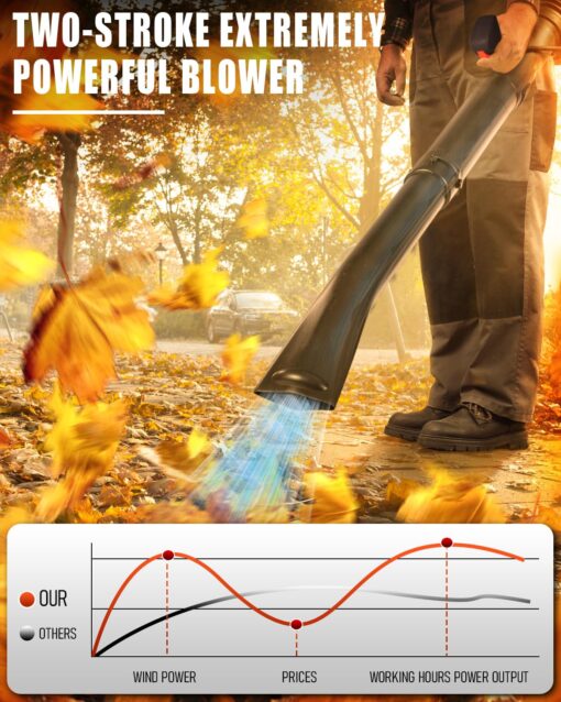 Relxxon 63 CC Gas Backpack Leaf Blower, 2-Stroke, 665 CFM & 205 MPH, Ergonomic & Fuel-Efficient, Low-Noise, Cruise Control – Commercial-Grade Yard Cleanup for Leaves, Debris & Light Snow (R656 PRO) - Image 7