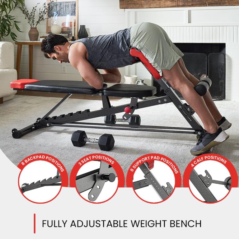 Finer Form Multi-Functional FID Weight Bench for Full All-in-One Body Workout – Hyper Back Extension, Roman Chair, Adjustable Ab Sit up Bench, Incline Decline Bench, Flat Bench - Image 6