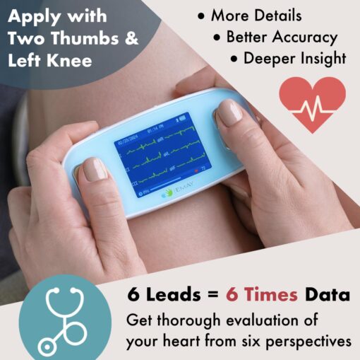 EMAY 6L Portable ECG Monitor | Record ECG and Heart Rate in 6 Channels | Compatible with Smartphone and PC | No Subscription Required - Image 8