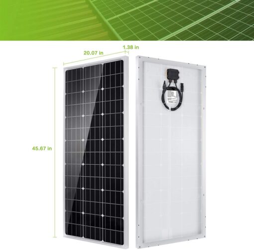 Topsolar Solar Panel Kit 200（2*100W) Watt 12 Volt Monocrystalline Off Grid System for Homes RV Boat + 30A 12V/24V Solar Charge Controller + Solar Cables + Z-Brackets for Mounting - Image 7