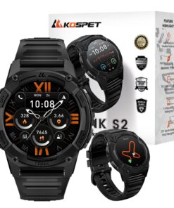 KOSPET Tank S2 Smart Watch for Men Women GPS, 5ATM Waterproof, Pressure/Altitude/Compass, 1.32" AMOLED Display Fitness Tracker(Answer/Make Call), AI Voice Assistant, 24H Sleep/Hear Rate Monitor