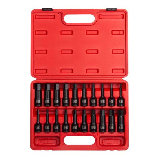 Sunex 2637L, ½" Drive, 6" Long Master Impact Hex Driver Set & Sunex 2637, 1/2" Drive Impact Hex Driver Set, 20Piece, SAE/Metric, 1/4" - 3/4", 6mm - 19mm, Meets ANSI Standards, - Image 4