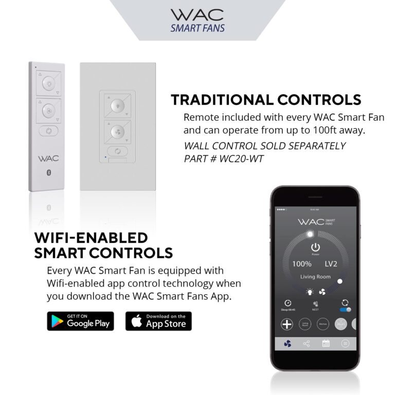 WAC Smart Fans Mocha Indoor and Outdoor 3-Blade Smart Home Ceiling Fan 54in Brushed Aluminum with 3000K LED Light Kit and Remote Control works with Alexa and iOS or Android App - Image 8